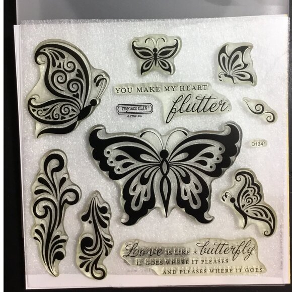 CTMH D1341 Butterfly Wings Cling Stamps - Picture 1 of 2